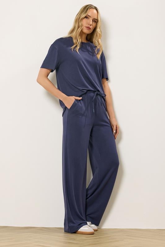  LTS PREMIUM Tall Navy Blue Wide Leg Trousers