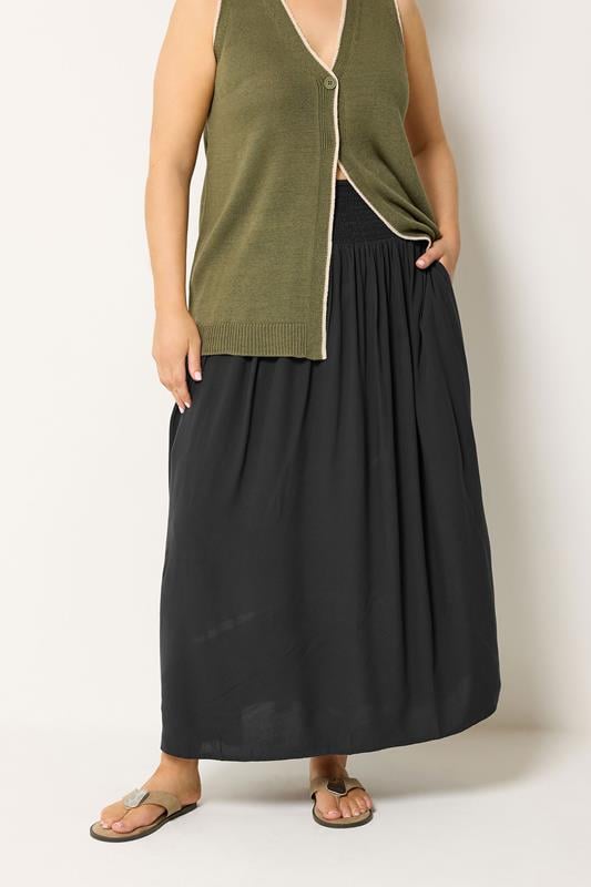  YOURS Curve Black Maxi Skirt