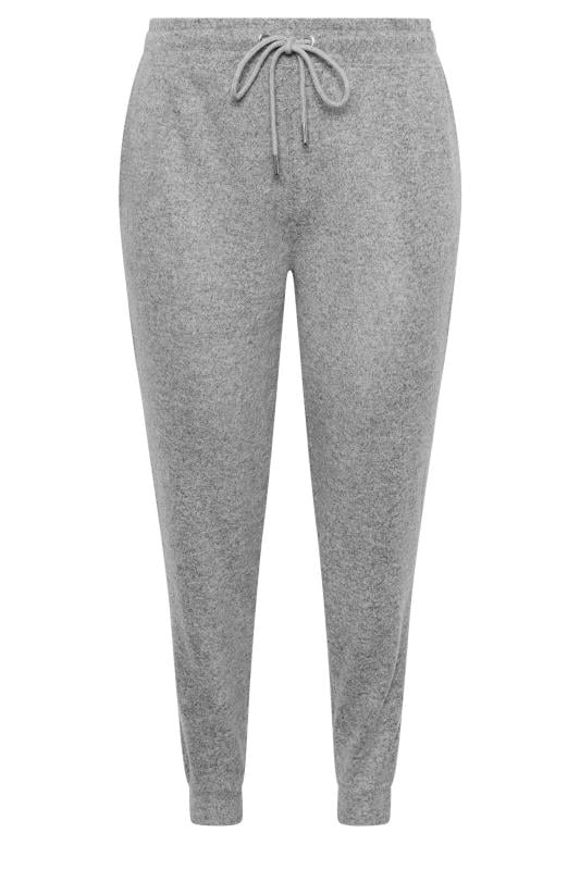 YOURS Plus Size Grey Soft Touch Joggers | Yours Clothing  5
