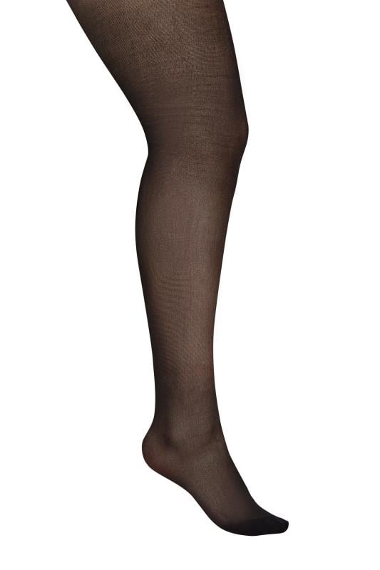 Plus Size 2 PACK Black 40 Denier Tights | Yours Clothing 3