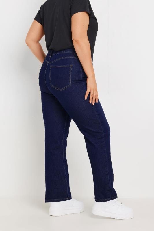 YOURS Plus Size Indigo Blue Straight Leg RUBY Jeans | Yours 3