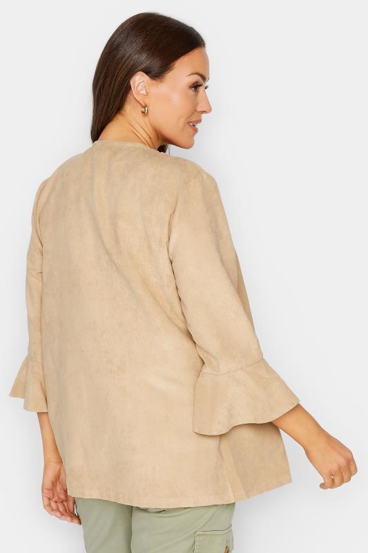 M&Co Beige Brown Suedette Waterfall Jacket | M&Co 3