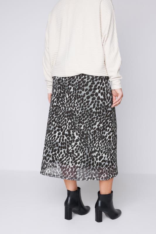 EVANS Plus Size Grey Animal Print Mesh Skirt | Evans  3