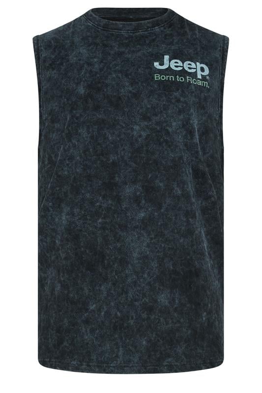 BadRhino Big & Tall Black Acid Wash 'Jeep' Graphic Vest | BadRhino 6