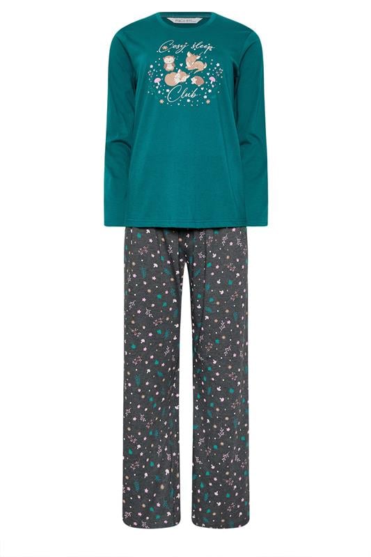 M&Co Green 'Cosy Sleep Club' Wide Leg Pyjama Set | M&Co 6