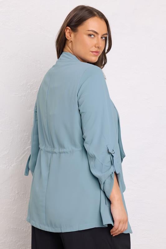 EVANS Plus Size Blue Waterfall Jacket | Evans  3
