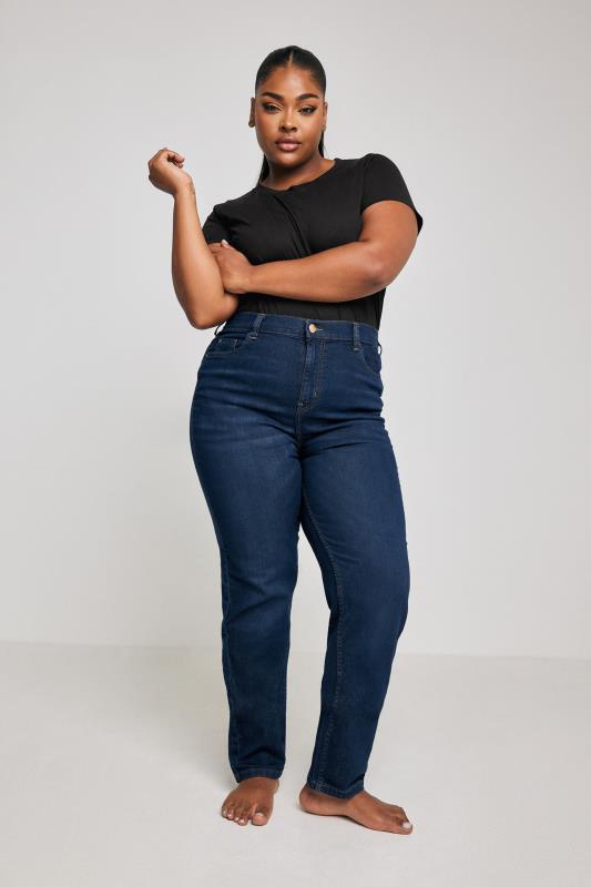 YOURS Plus Size Indigo Blue Straight Leg RUBY Jeans | Yours 5