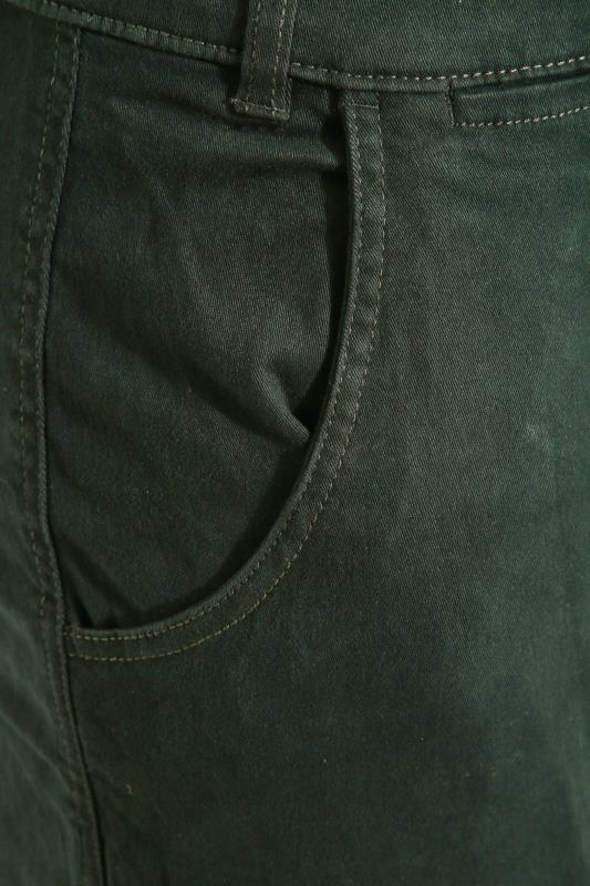 KAM Dark Khaki Green Chino Trousers | BadRhino 2