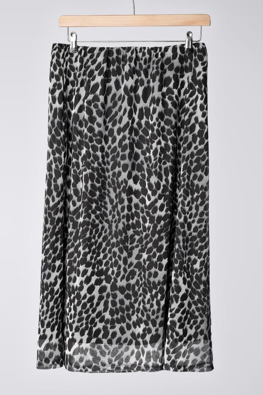 EVANS Plus Size Grey Animal Print Mesh Skirt | Evans  4