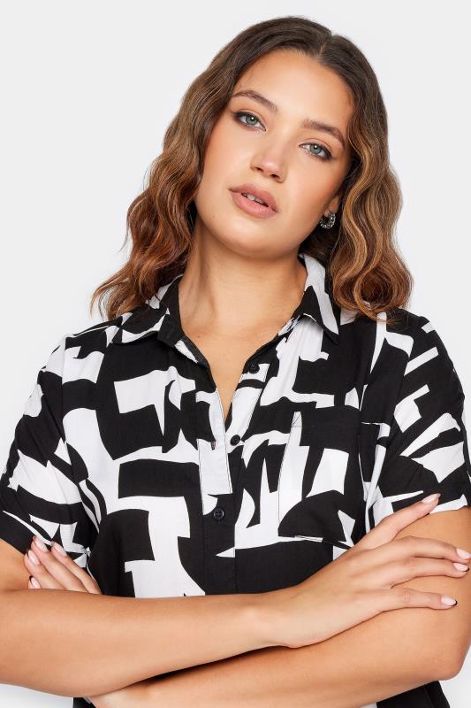 LTS Tall Black Abstract Print Shirt | Long Tall Sally 4