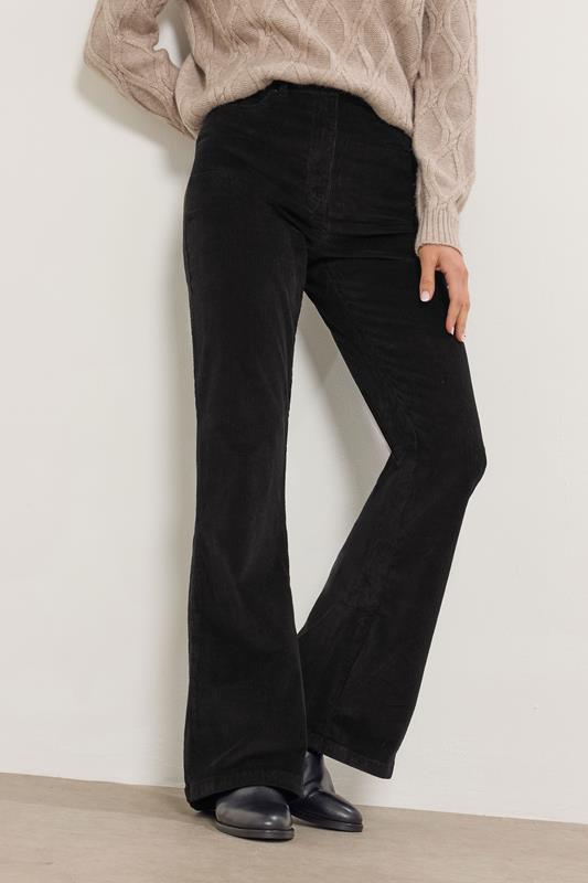 LTS Tall Black Cord Flare Jeans | Long Tall Sally 1