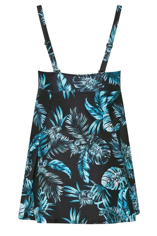 M&Co Black & Green Jungle Leaf Print Swimdress | M&Co 8