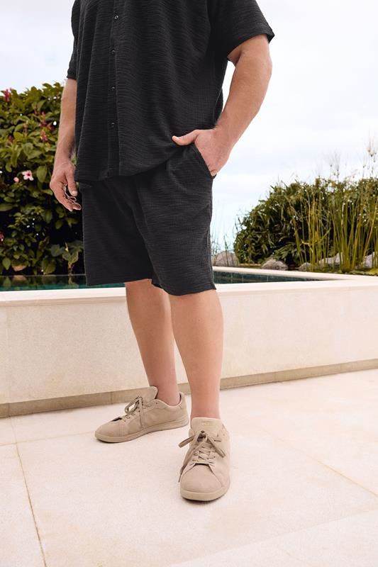 BadRhino Big & Tall Black Textured Shorts