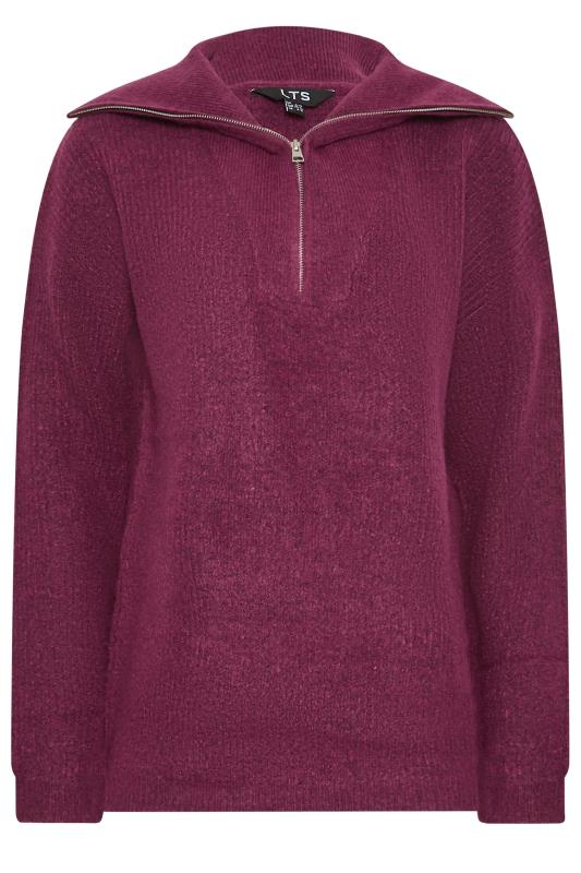 LTS Dark Purple Funnel Neck Jumper | Long Tall Sally  7