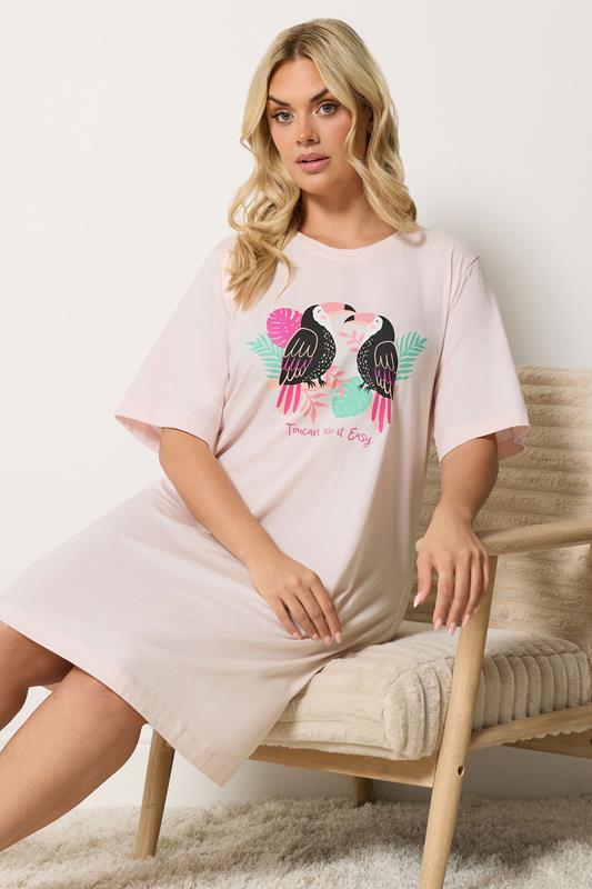  YOURS Curve Pink 'Toucan Take It Easy' Nightdress