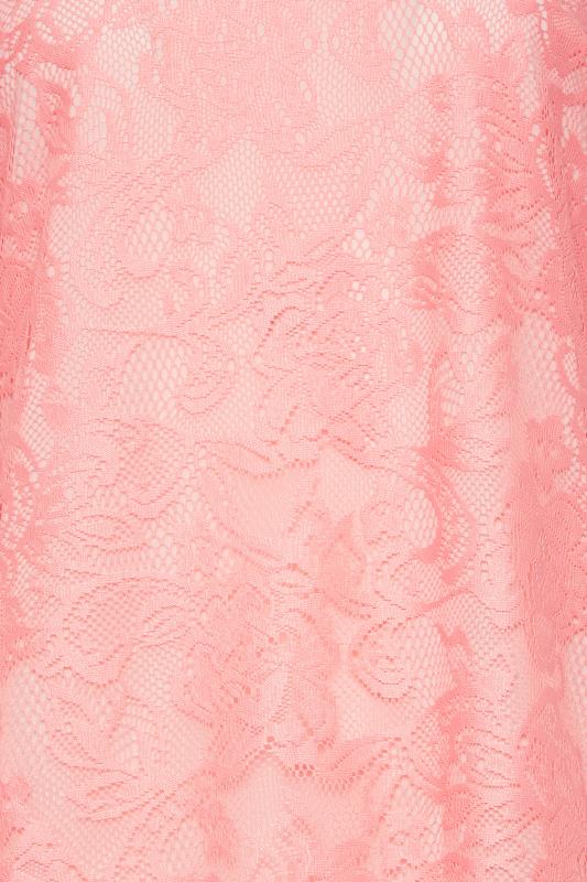 M&Co Light Pink Floral Lace Long Sleeve Blouse | M&Co 5