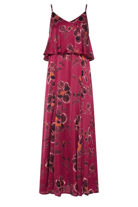 STAR Red Floral Satin Maxi Dress | StarByJM 5
