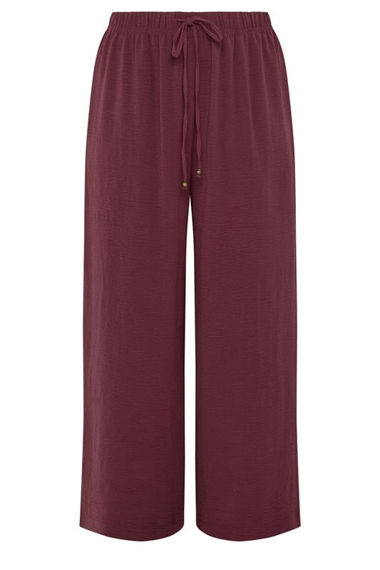 YOURS Plus Size Purple Washed Twill Trousers | Yours Clothing 5