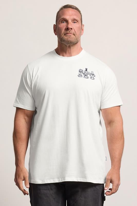 BadRhino Big &Tall White Extra Long 'Beer Happy' Tee | BadRhino 1
