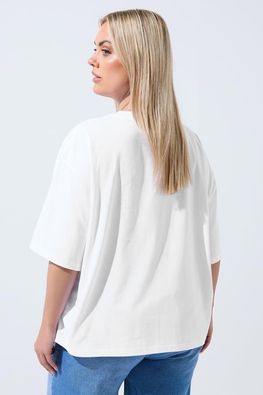 LIMITED COLLECTION Plus Size White 'Mother Of The Bride' Metallic T-Shirt | Yours Clothing 2