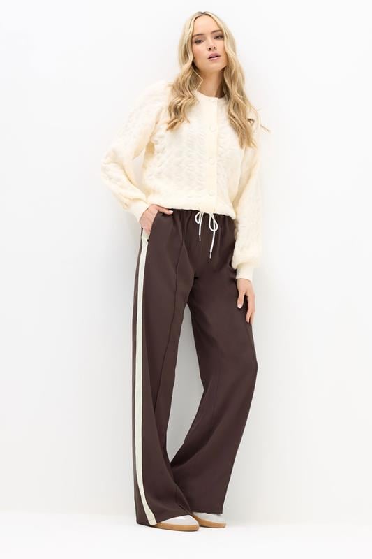  LTS Tall Brown Side Stripe Wide Leg Trousers