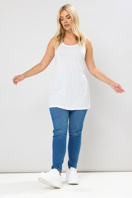 White Vest Top | Yours Clothing 1