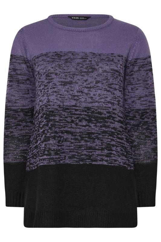 YOURS Curve Purple Colourblock Jumper | Yours Clothing 5