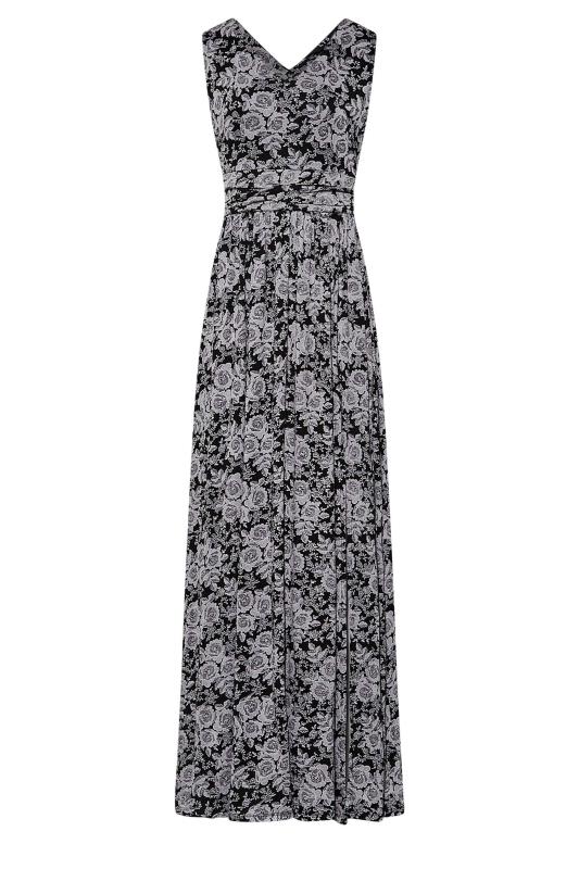 Tall Women's Black Floral Side Slit Maxi Dress | Long Tall Sally  6