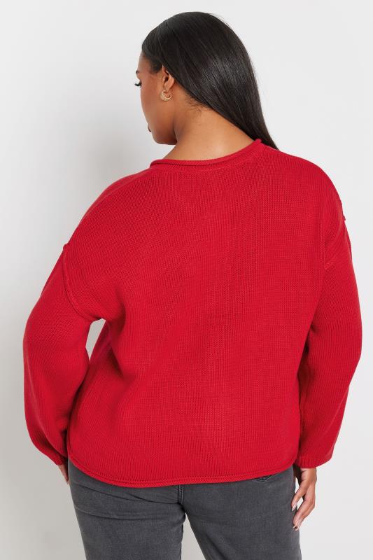 YOURS Plus Size Red Button Up Cardigan | Yours Clothing  4