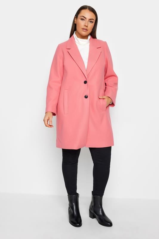 Plus Size  Evans Watermelon Pink Formal Coat