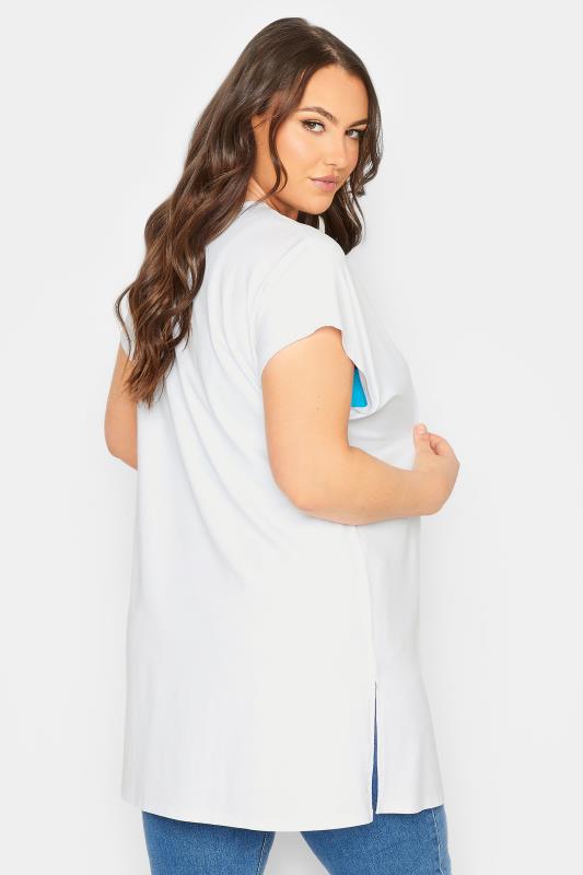 YOURS Plus Size White Short Sleeve Cardigan | Yours Clothing 3