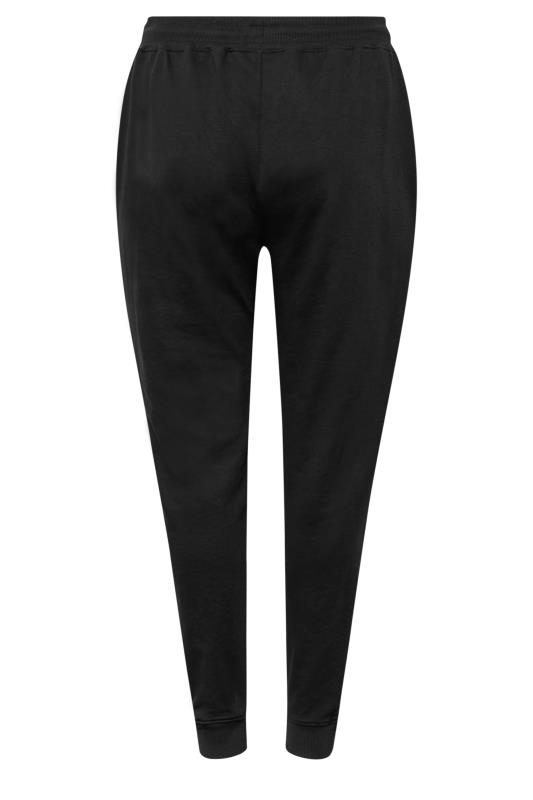 Plus Size Black Elasticated Joggers | Yours Clothing 6