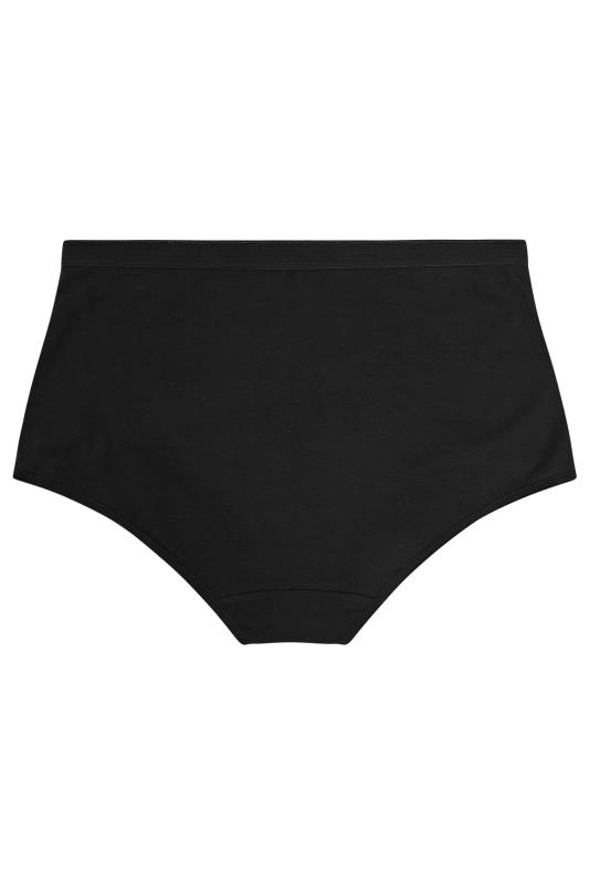 YOURS Plus Size 5 PACK Black Stretch Full Briefs | Yours Clothing  4