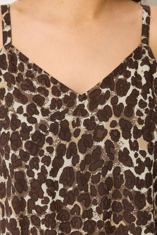 YOURS Plus Size Chocolate Brown Leopard Print Vest Top \ Yours Clothing 4