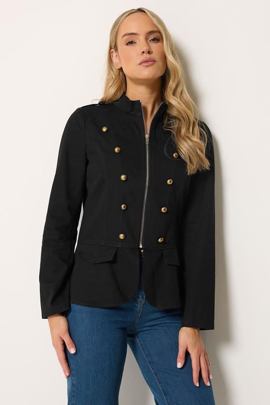 LTS Tall Women's Black Military Jacket | Long Tall Sally 1