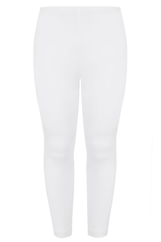 Plus SIze YOURS FOR GOOD White Organic Cotton Leggings | Yours Clothing 3