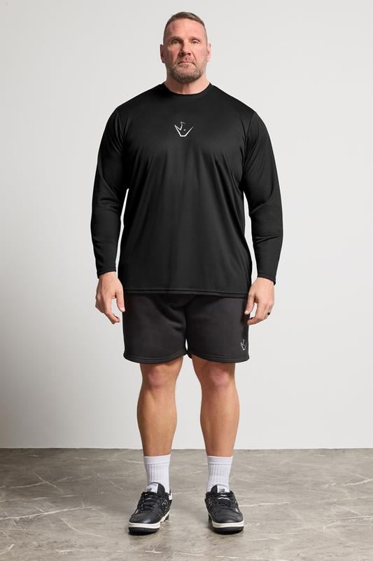 IronRhino Big & Tall Black Performance Long Sleeve T-Shirt | BadRhino 1