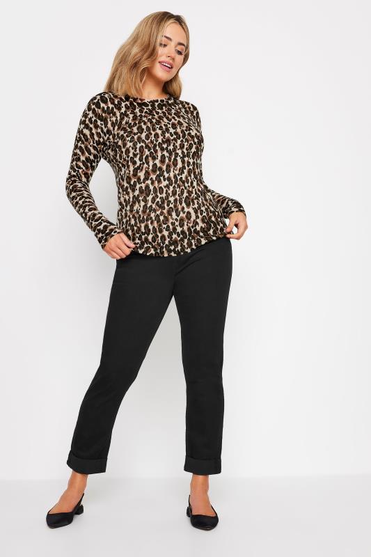 M&Co Natural Brown Leopard Print Crew Neck Jumper | M&Co 3