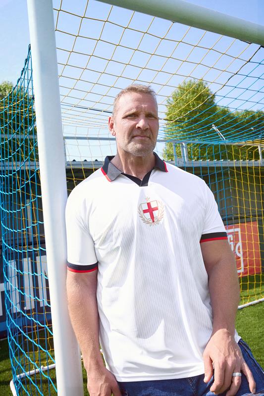 BadRhino Big & Tall White England Football Polo Shirt | BadRhino 1