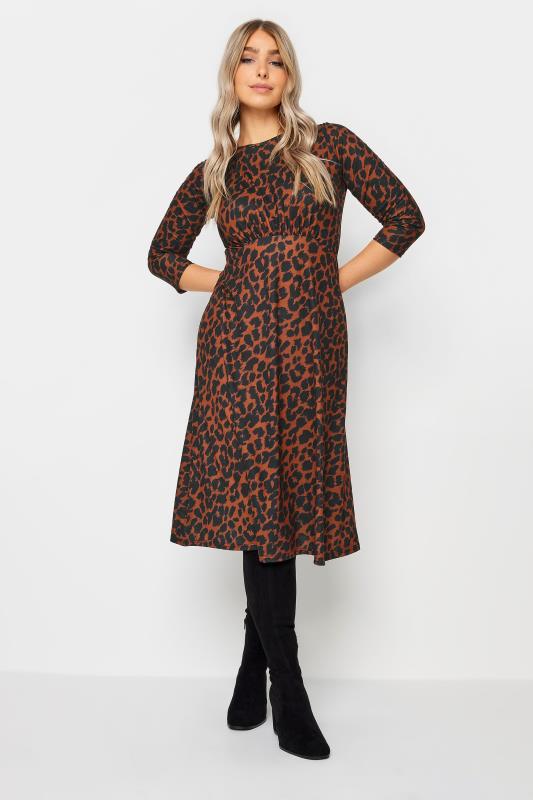 M&Co Brown Leopard Print Midaxi Dress | M&Co 1