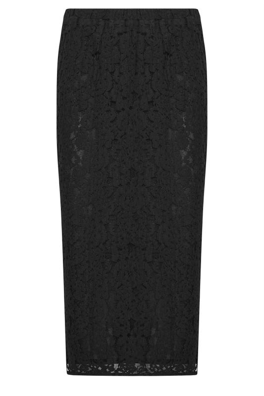 LTS Tall Black Lace Pencil Midi Skirt | Long Tall Sally 6