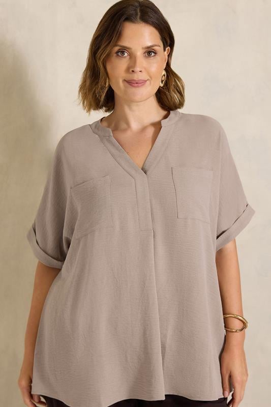 EVANS Curve Mocha Brown Overhead Utility Shirt