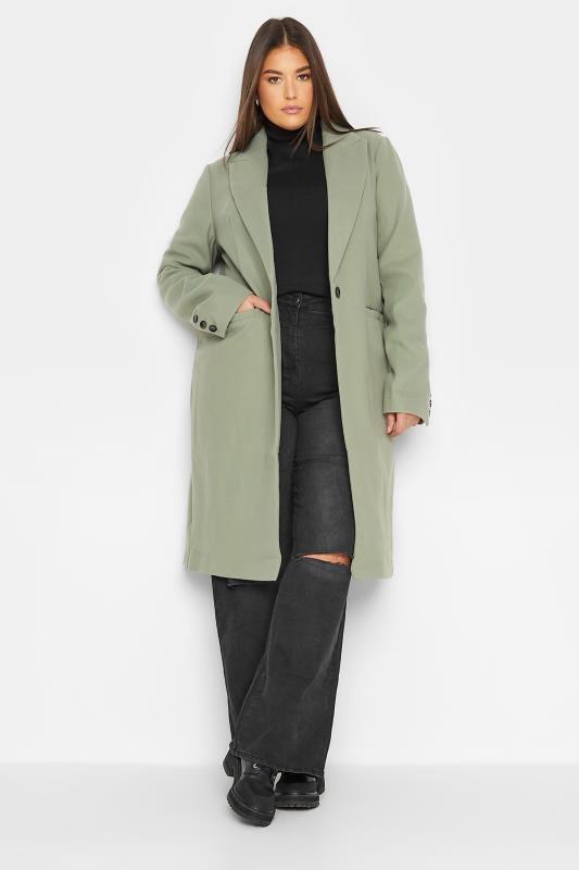 LTS Tall Women's Sage Green Midi Formal Coat | Long Tall Sally 2