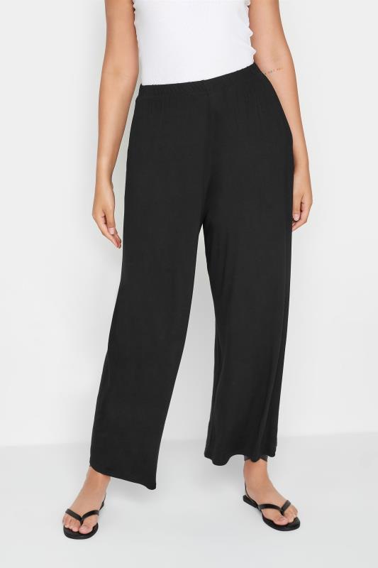 LTS Tall Black Extra Wide Leg Culottes | Long Tall Sally 1