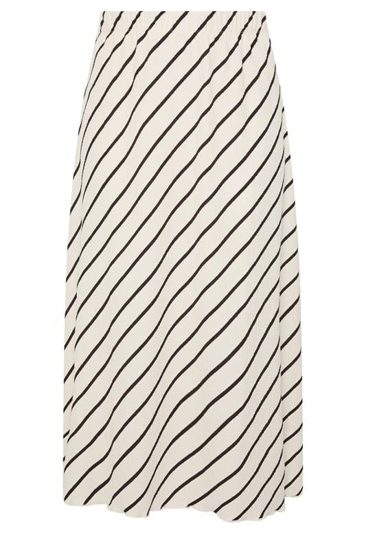 YOURS Plus Size Cream Stripe Maxi Skirt | Yours Clothing 6