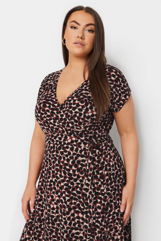 YOURS Plus Size Red Spot Print Wrap Dress | Yours Clothing 4