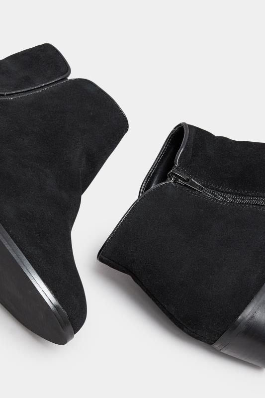 Avenue Black Suede Effect Ankle Boots 4