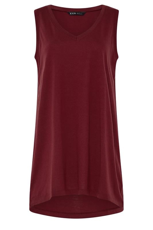 YOURS Plus Size Red V-Neck Vest Top | Yours Clothing 5