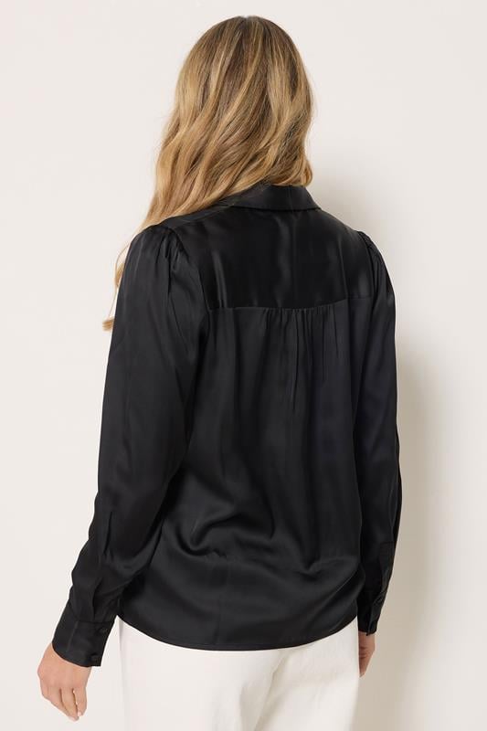 LTS Tall Women's Black Satin Collared Blouse | Long Tall Sally 2
