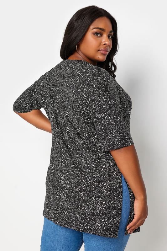 YOURS Plus Size Black Star Sequin Embellished Top | Yours Clothing 3